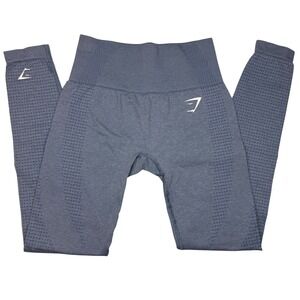 Gymshark Womens XS Vital Seamless 2.0 Evening Blue Marl High Waisted‎ Leggings